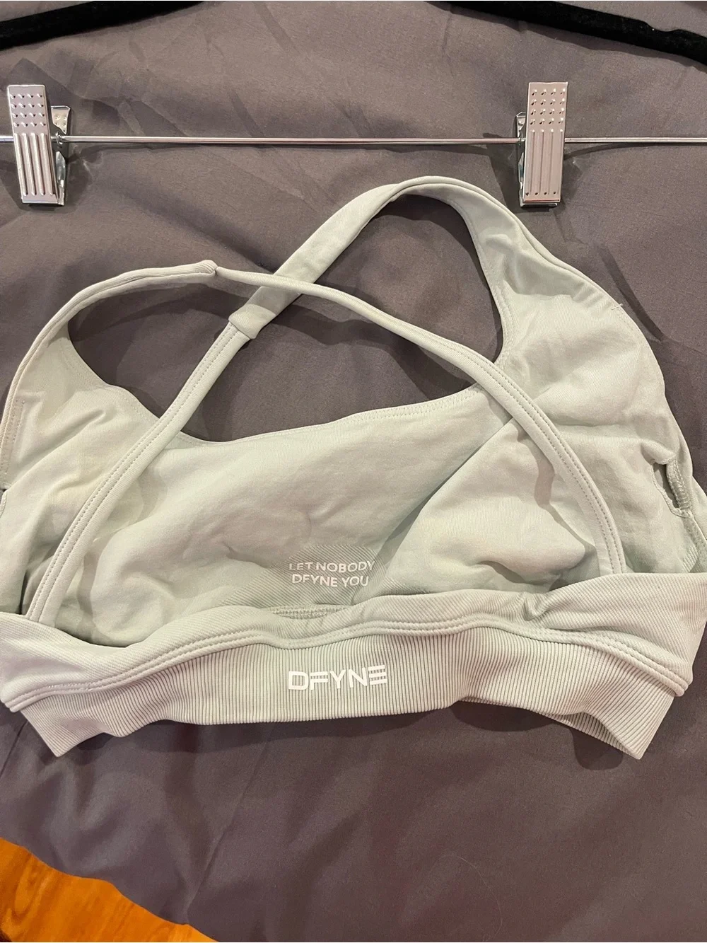 Light Mint Dfyne Sports Bra - Crossback Support